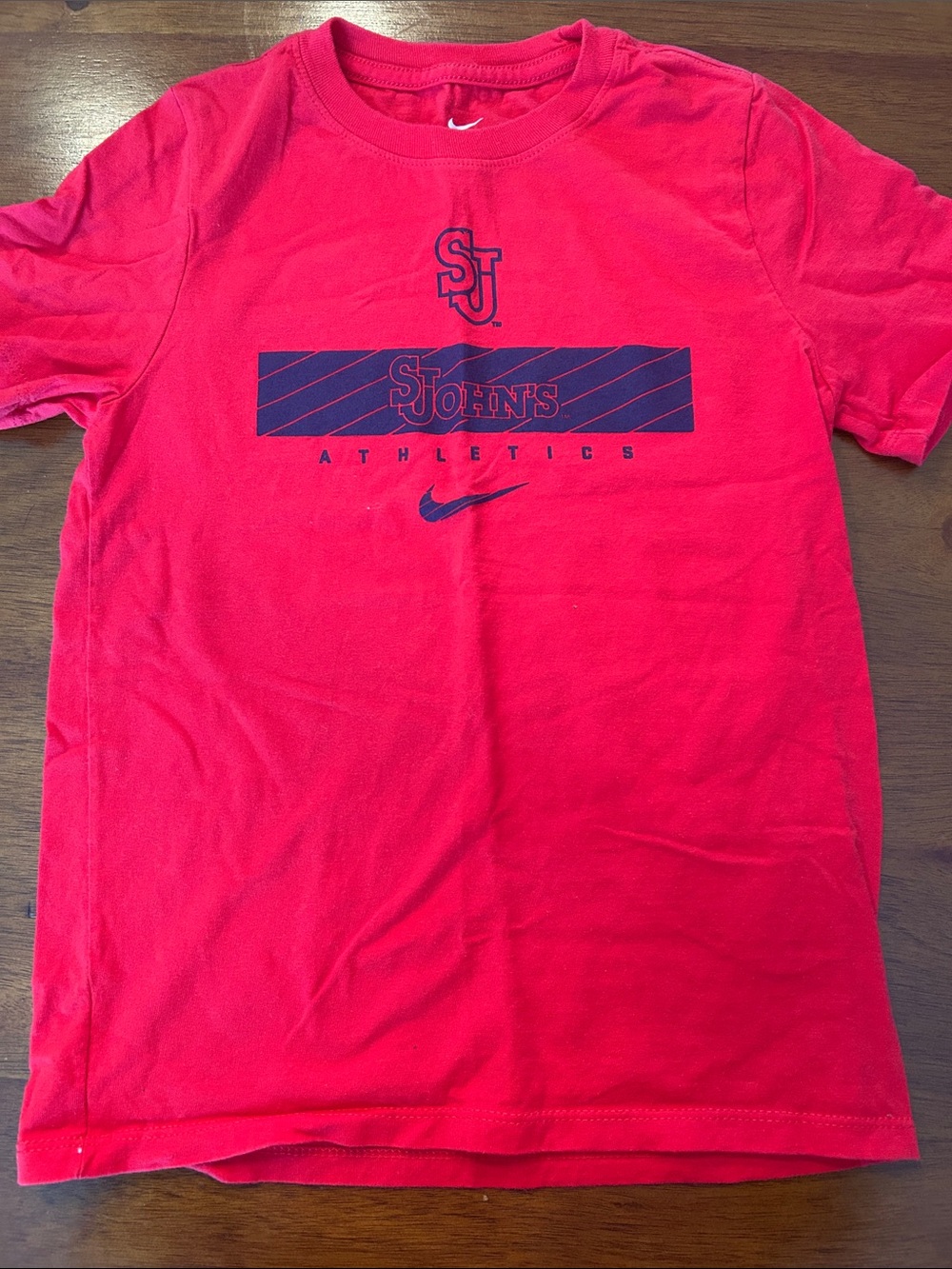 Nike Red St. John's Athletics Graphic Short Sleeve Tee kids size 7
